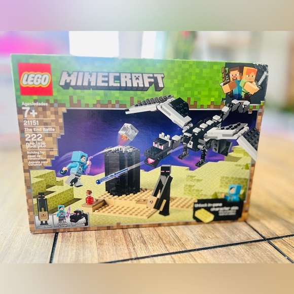 LEGO Minecraft The End Battle Ender Dragon Fighting 21151 Building Kit (222 Piec - Picture 1 of 4